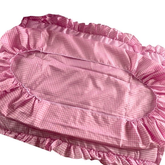 BABY BASSINET PINK GINGHAM SHEET SET (NEW) - Picture 3 of 7